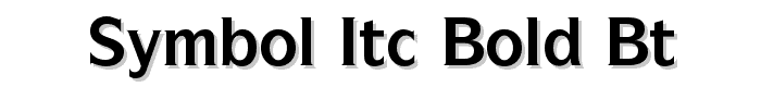 Symbol ITC Bold BT font